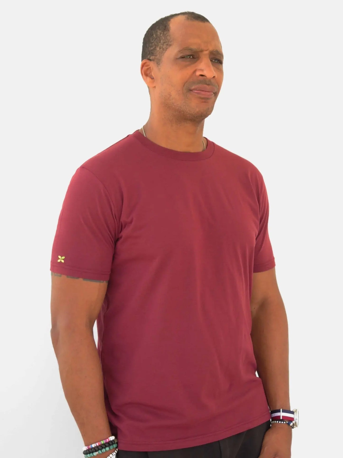 Camiseta burdeos de algodón orgánico - Image #2