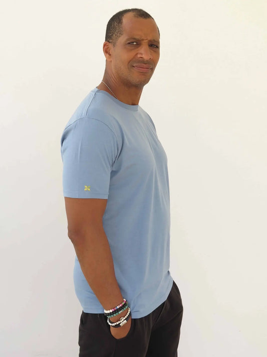 Camiseta azul claro de algodón orgánico - Image #2