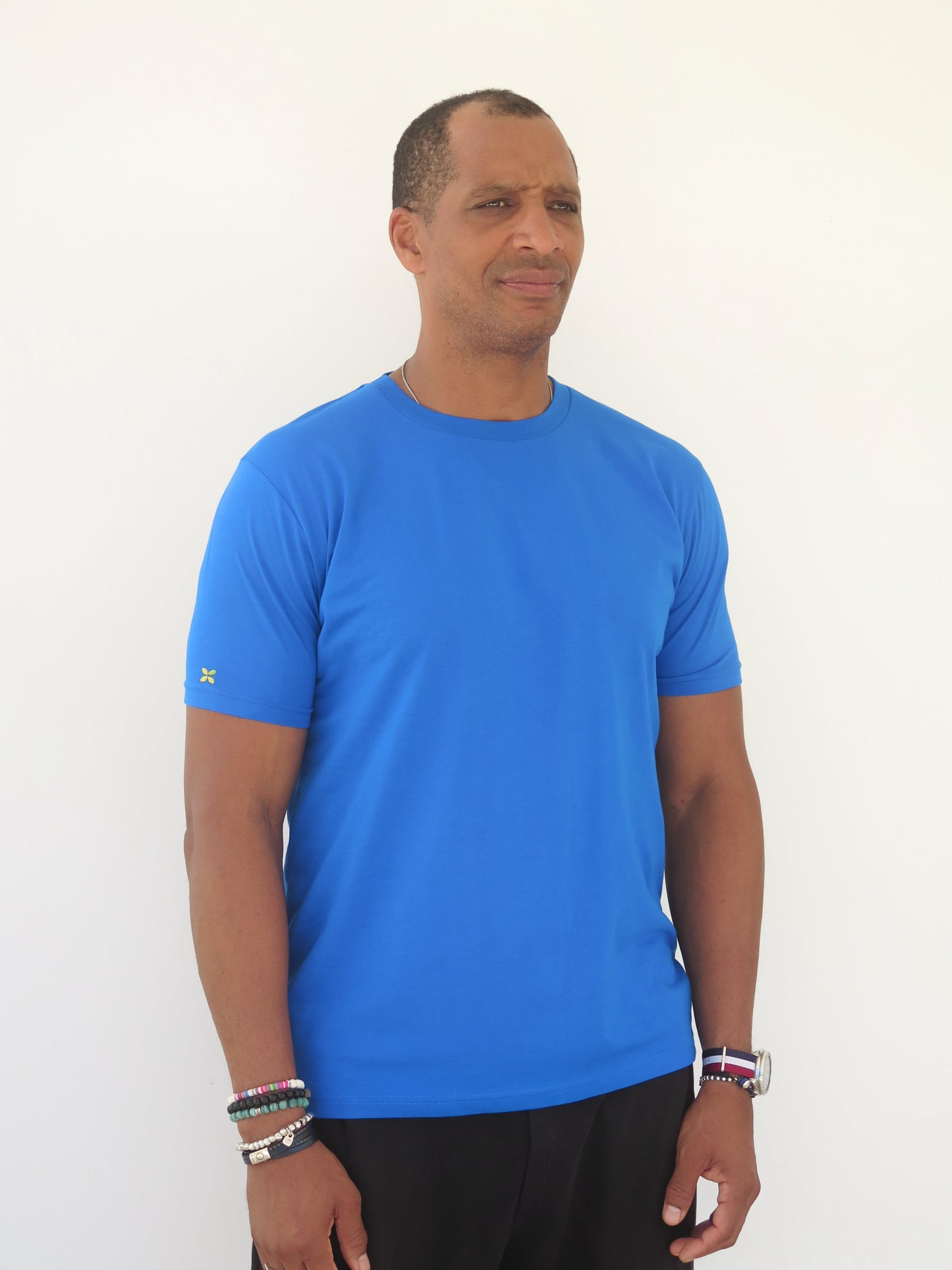 Camiseta azulón de algodón orgánico