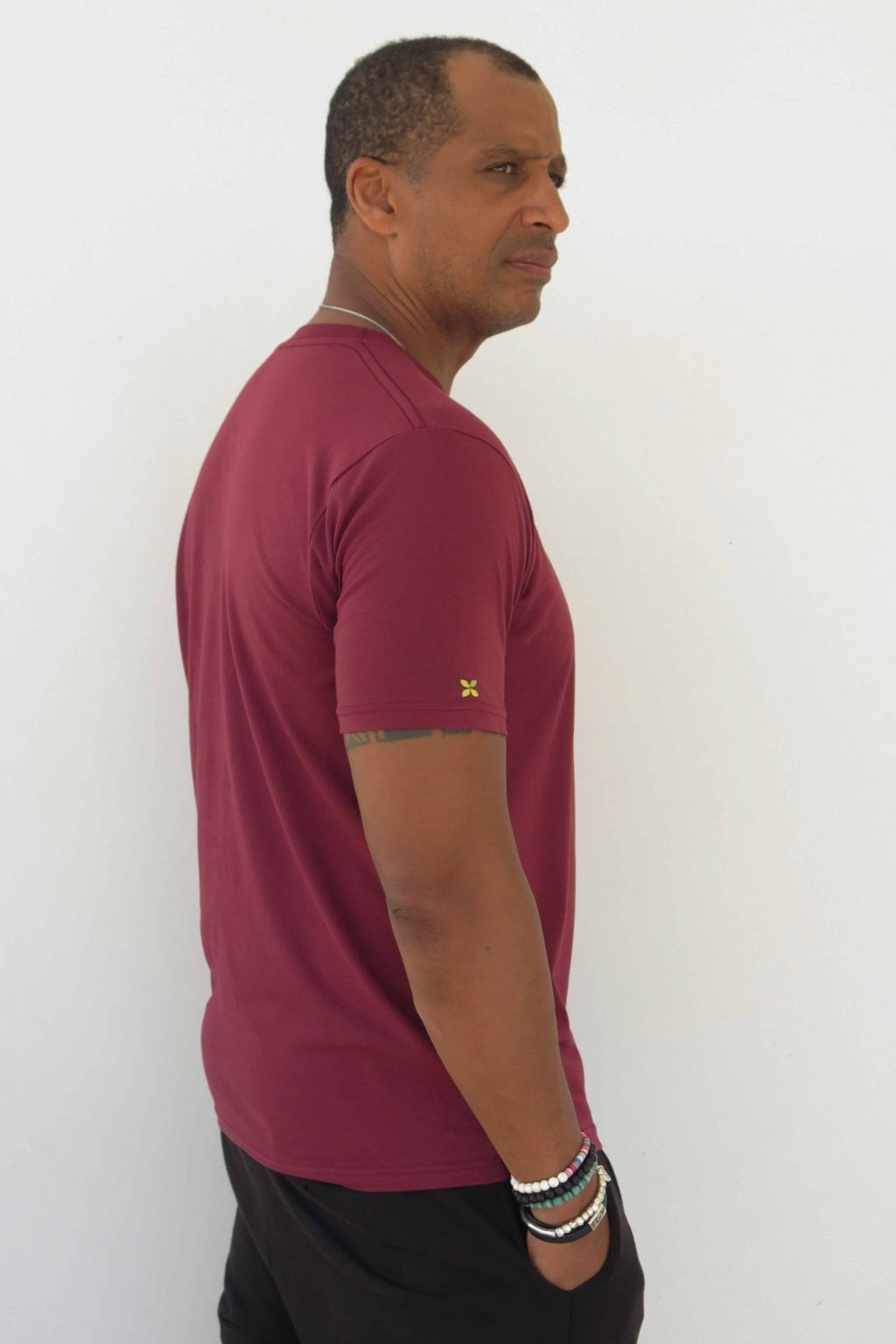 Camiseta burdeos de algodón orgánico