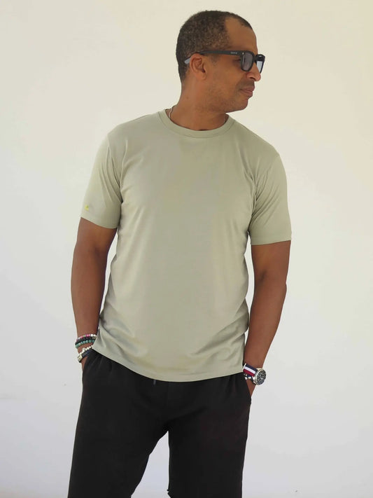 Camiseta verde agua de algodón orgánico - Image #2