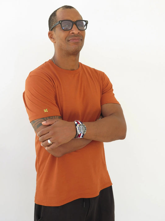 Camiseta naranja de algodón orgánico - Image #1