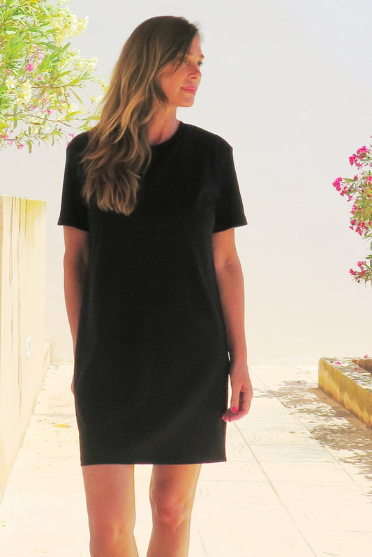 Vestido negro de algodón orgánico