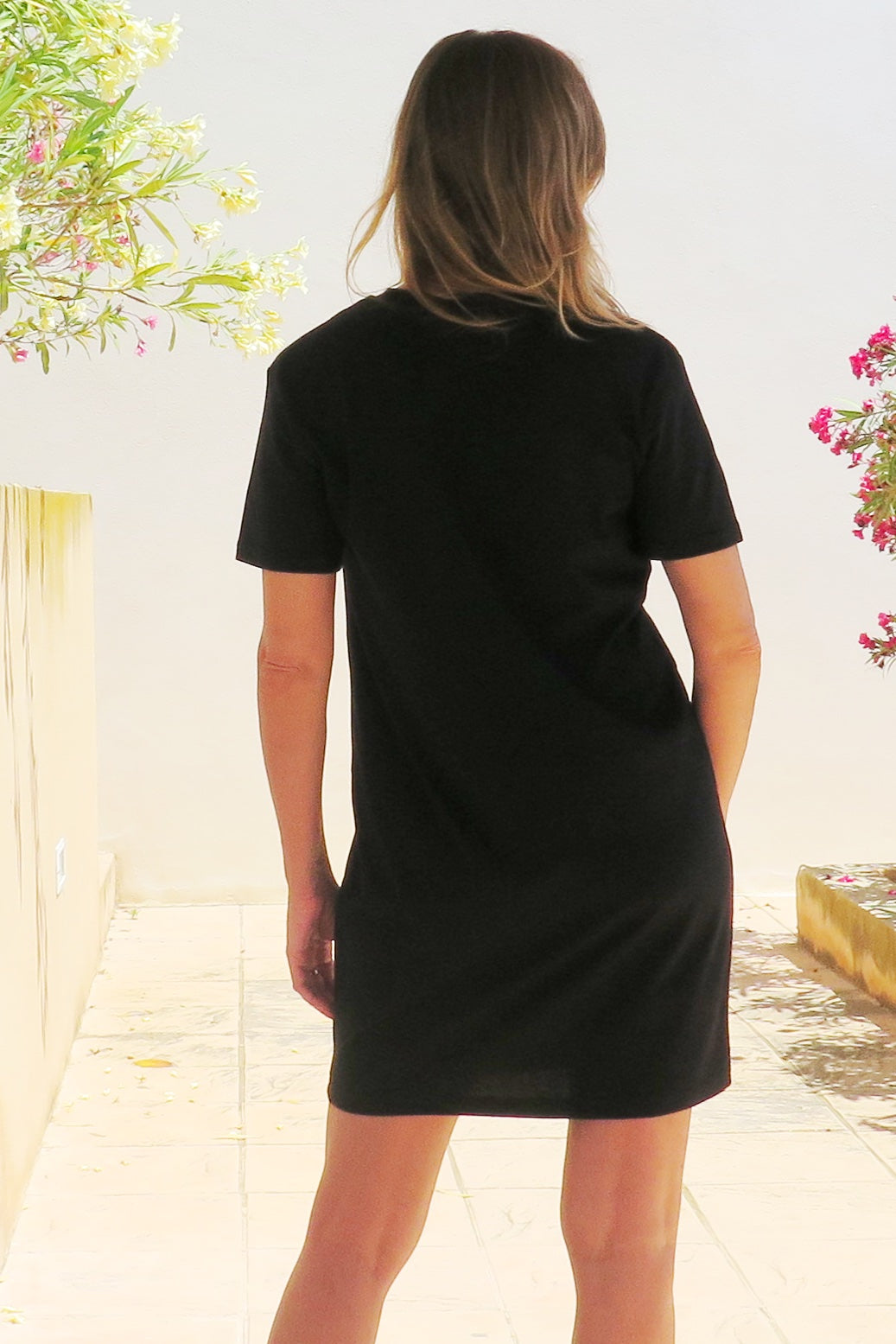 Vestido negro de algodón orgánico