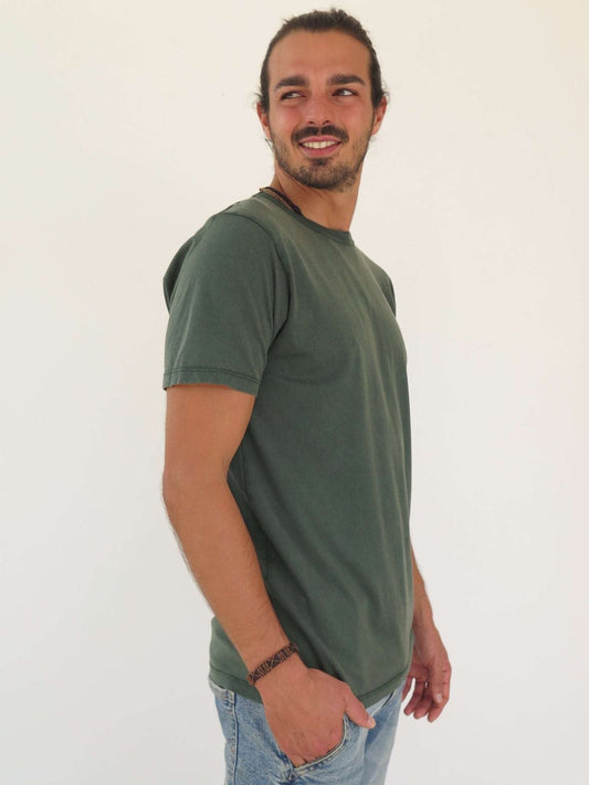 Camiseta verde de algodón orgánico
