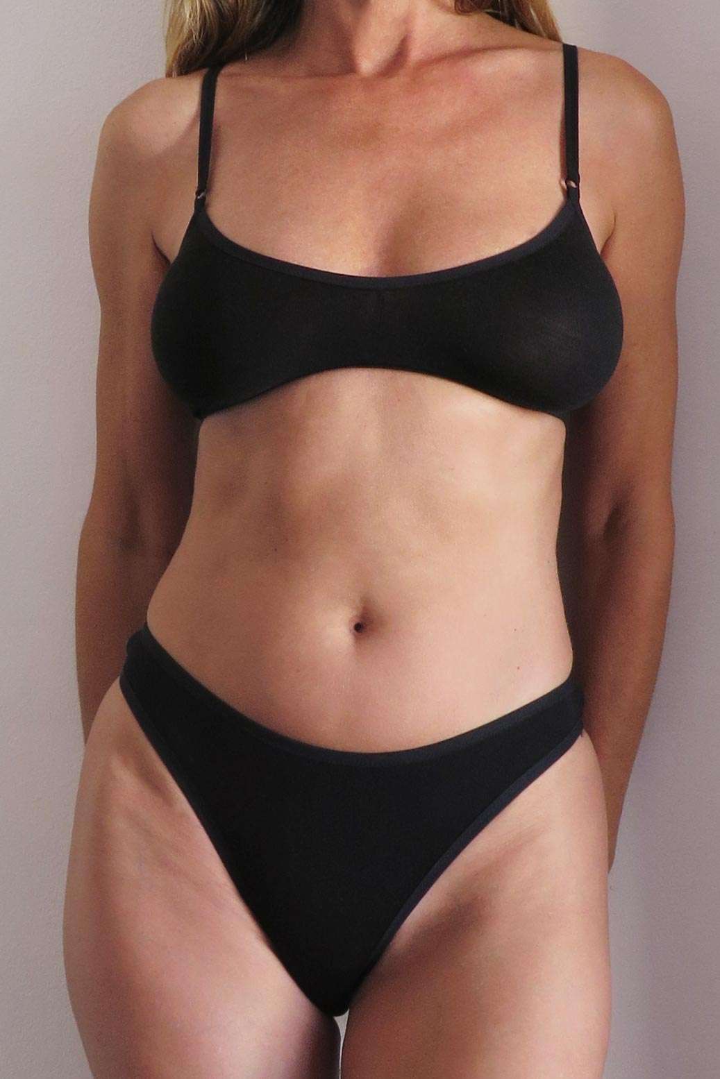 Tanga brasileño de modal negro - Image #3