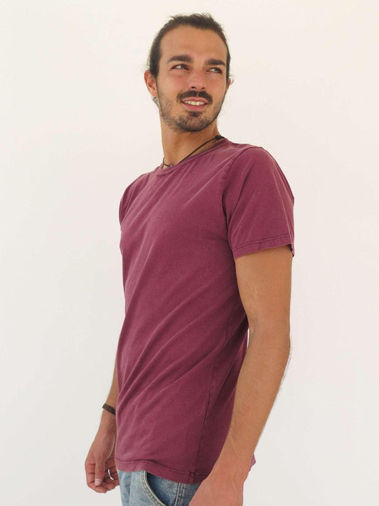 Camiseta vino de algodón orgánico