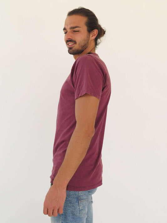 Camiseta vino de algodón orgánico