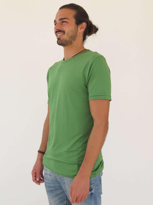 Camiseta verde de algodón orgánico y bambú