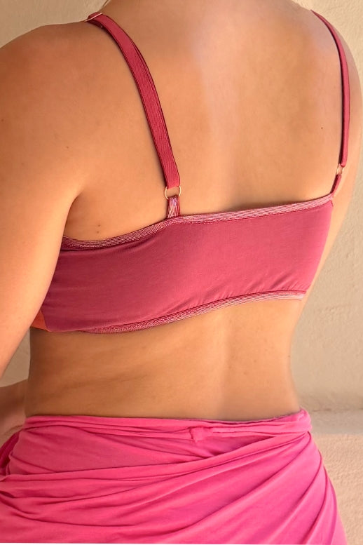 Bralette escote en V naranja - ecoology