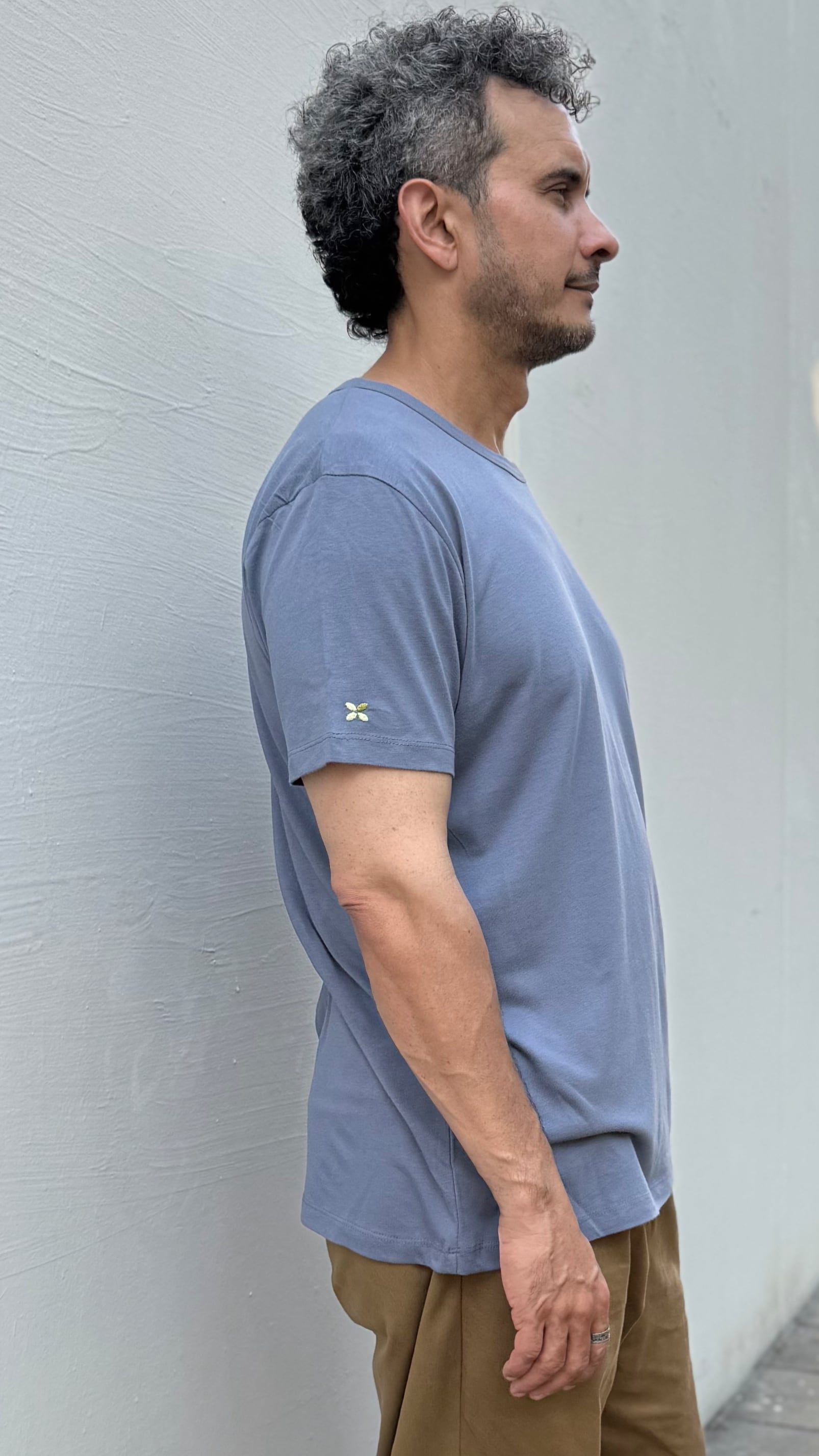 Camiseta azul petróleo de algodón orgánico y bambú - ecoology