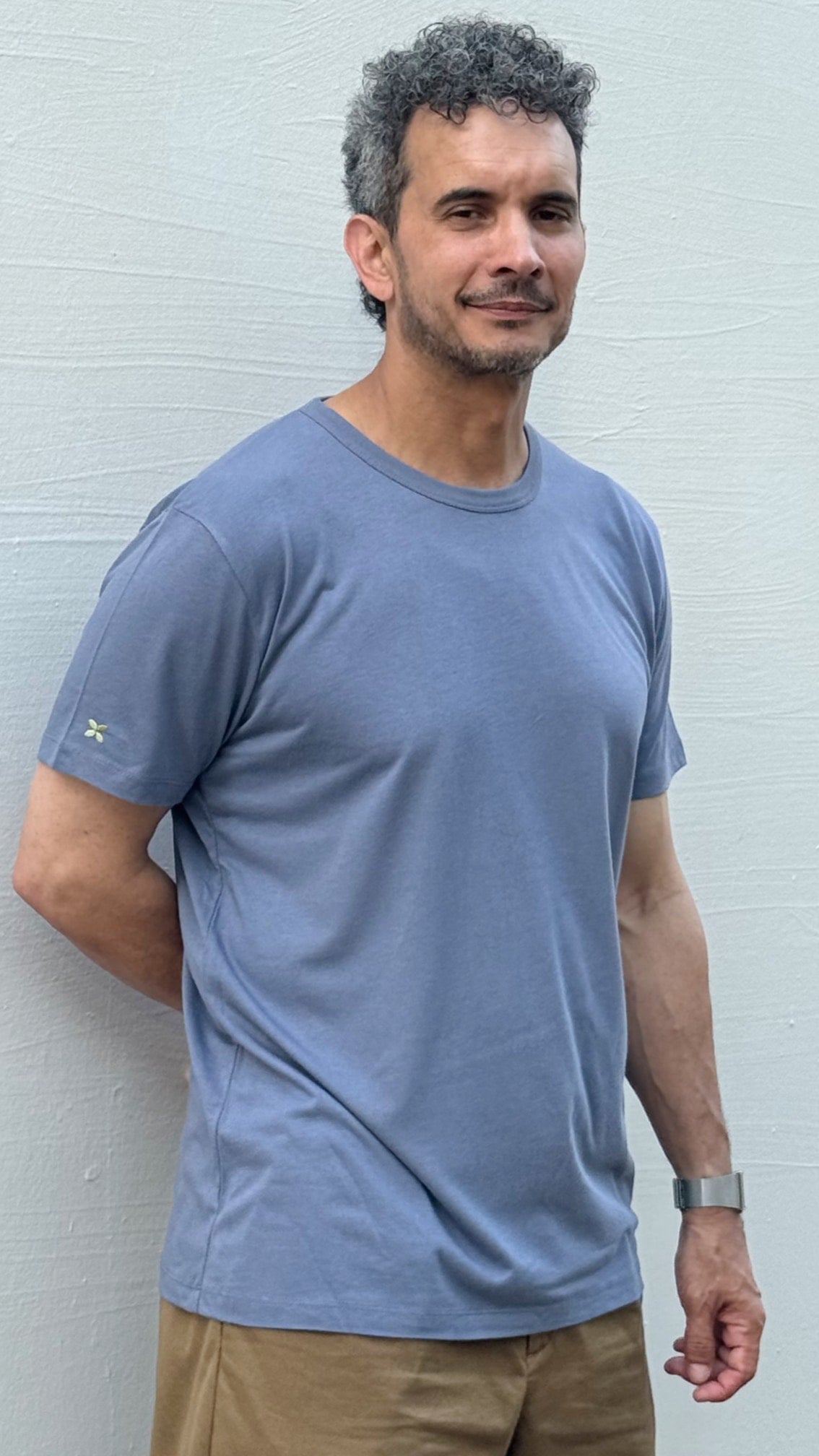 Camiseta azul petróleo de algodón orgánico y bambú - ecoology