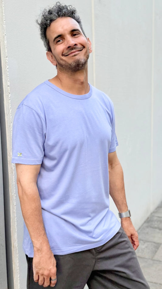 Camiseta de algodón orgánico y bambú  lavanda - ecoology