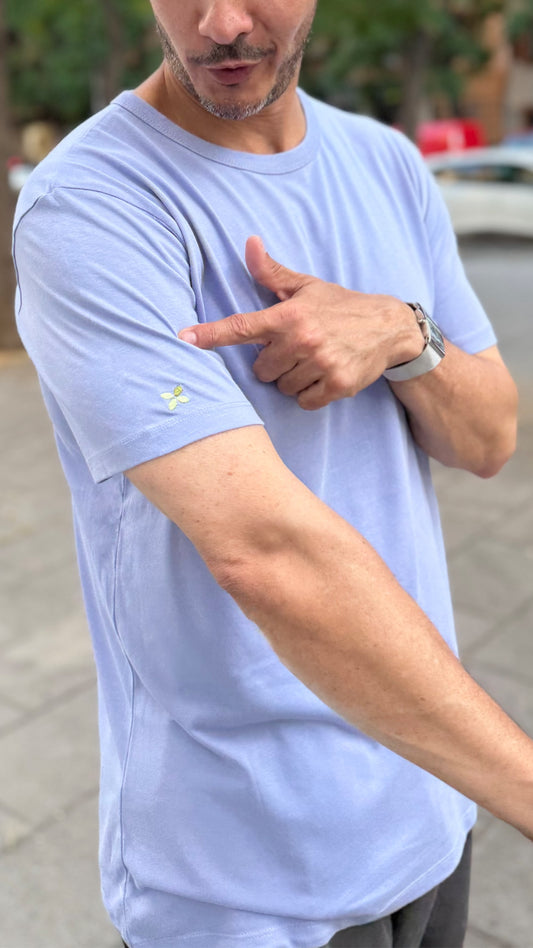 Camiseta de algodón orgánico y bambú  lavanda - ecoology