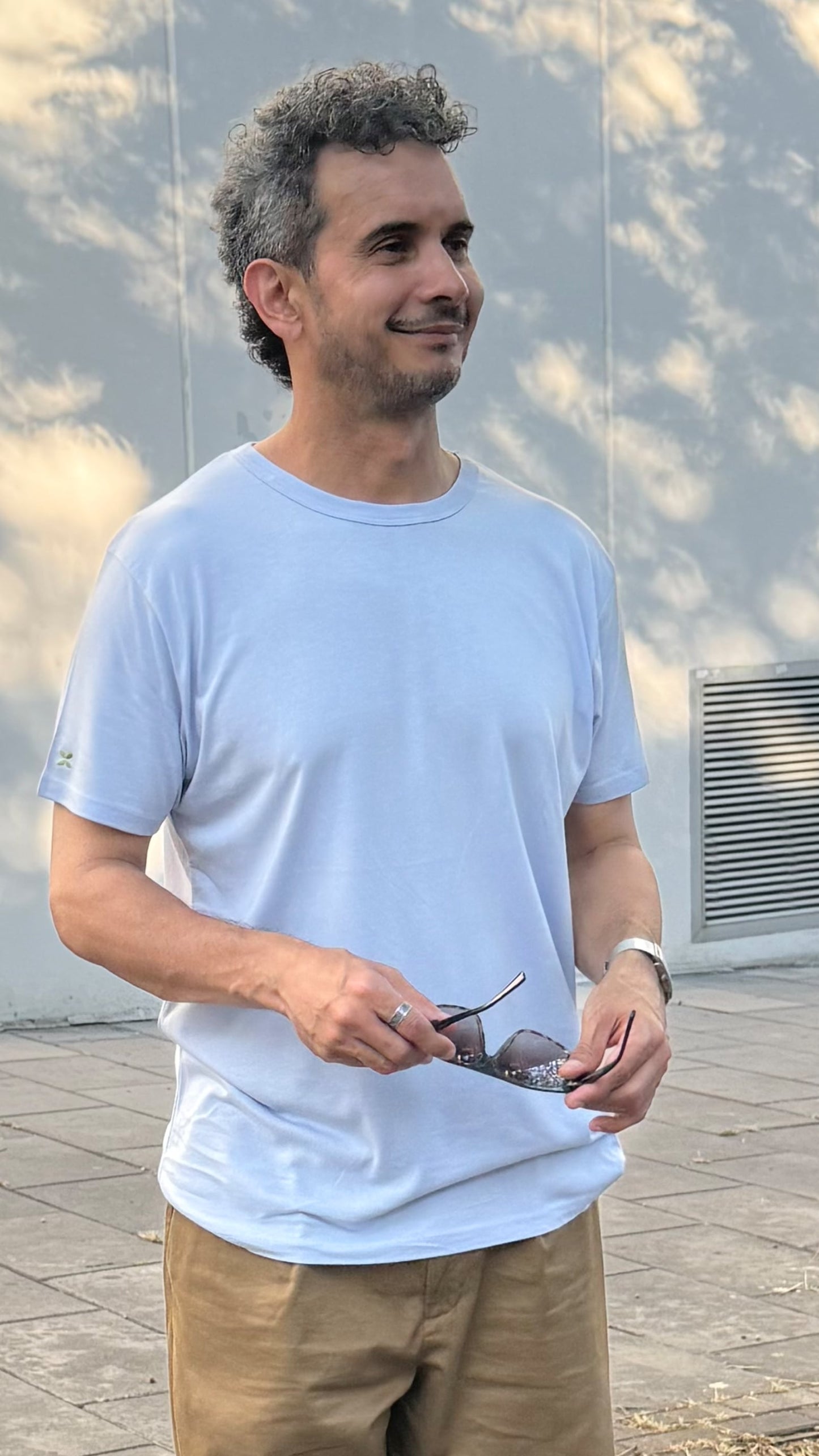 Camiseta lila claro de algodón orgánico y bambú - ecoology