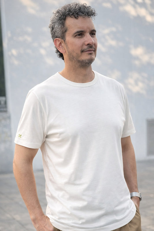 Camiseta crudo de algodón orgánico y bambú