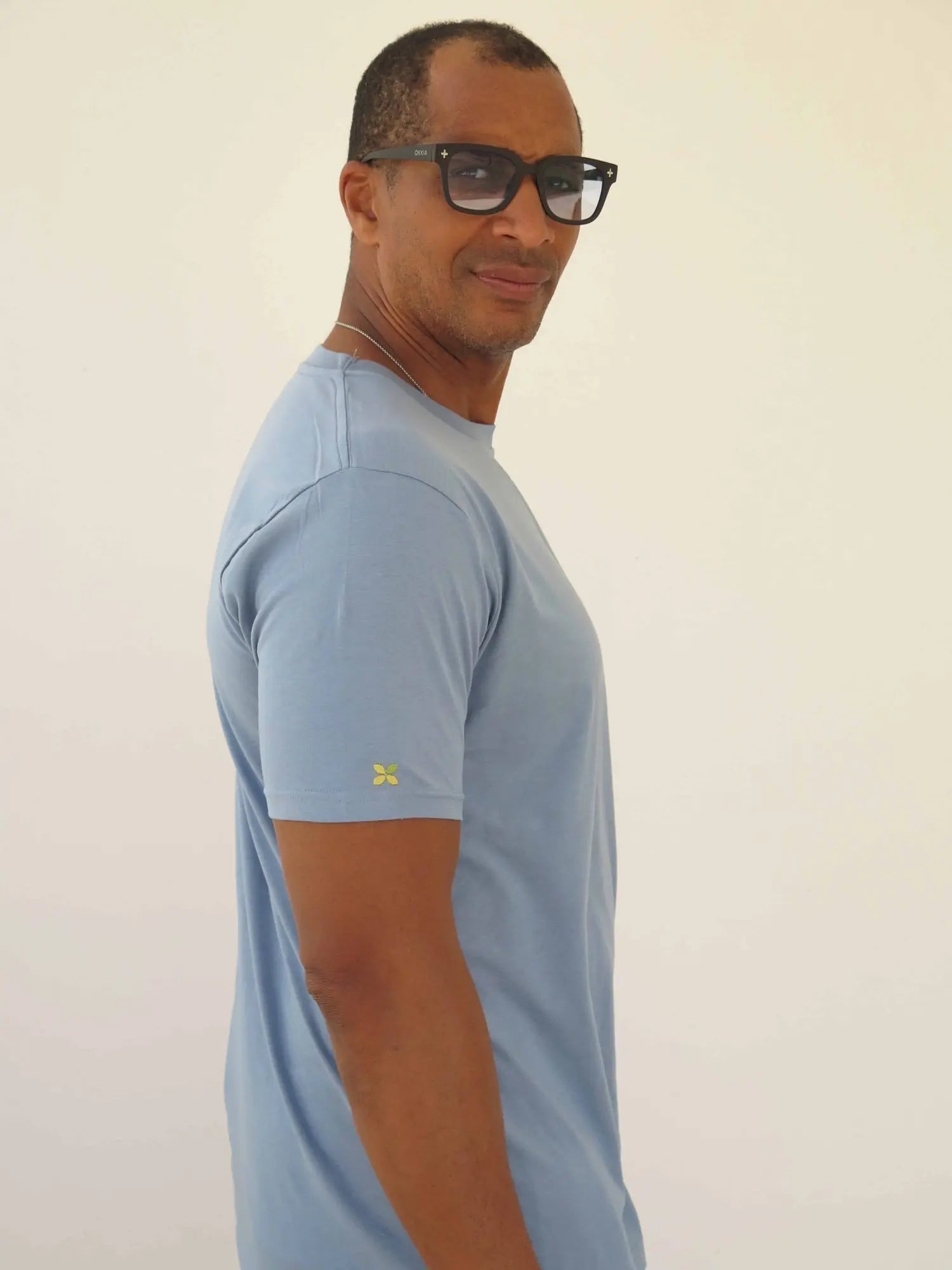 Camiseta azul claro de algodón orgánico - Image #4