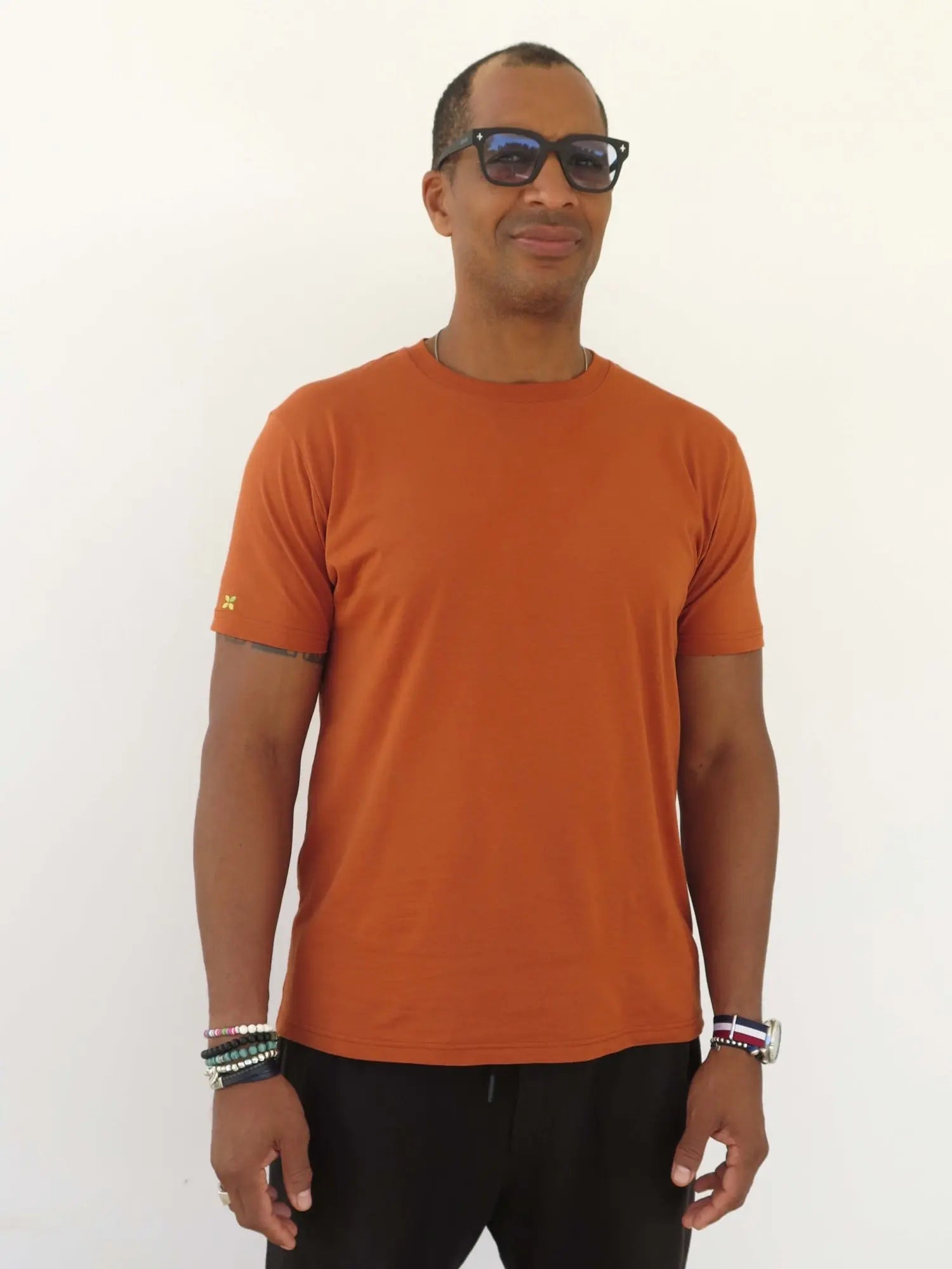 Camiseta naranja de algodón orgánico - Image #3