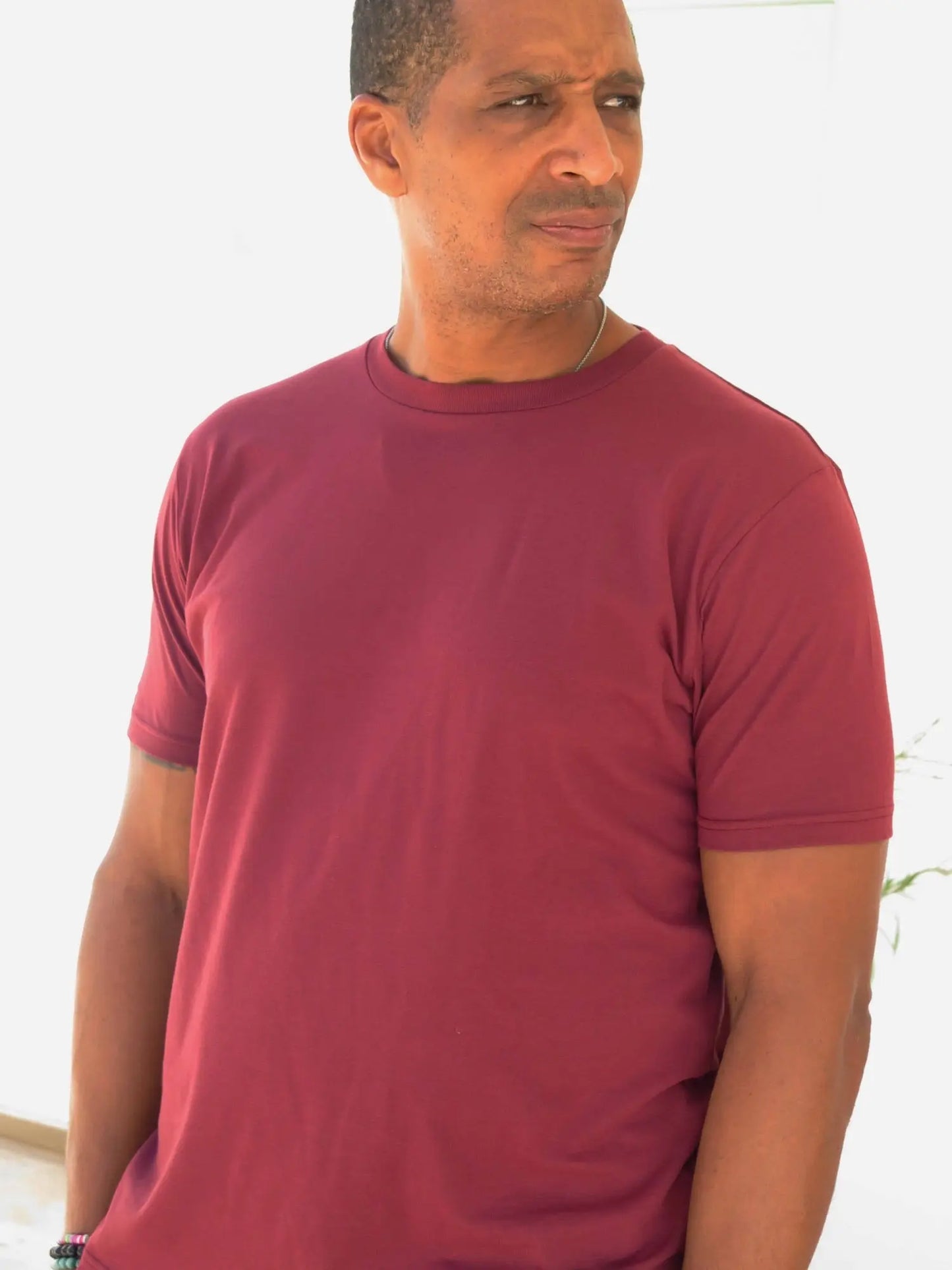 Camiseta burdeos de algodón orgánico - Image #1