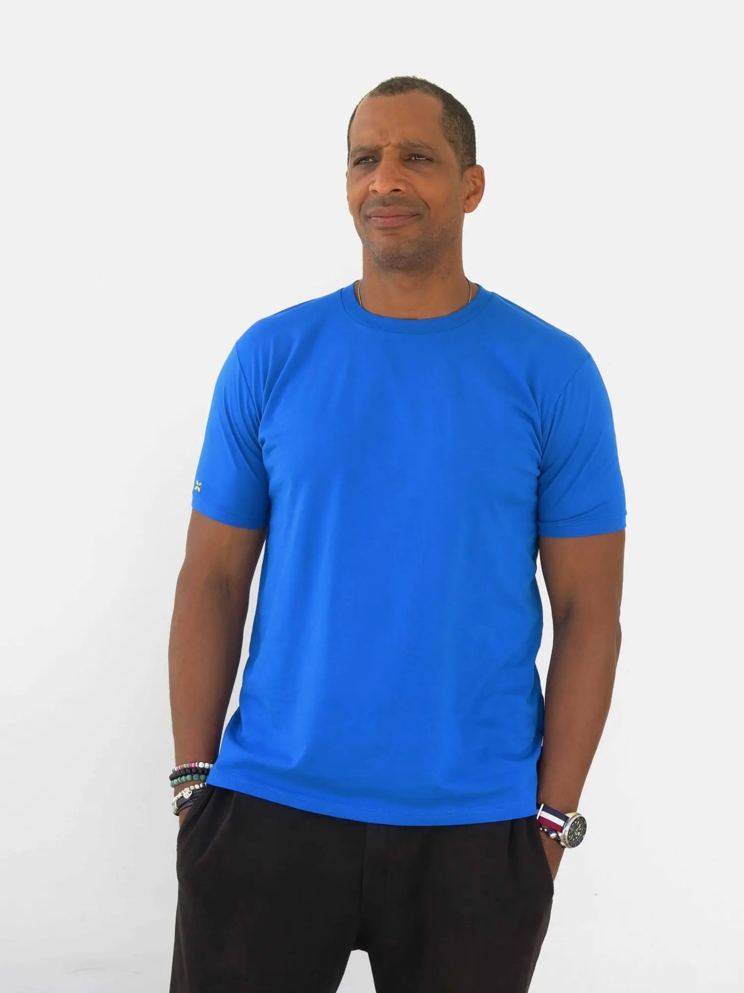 Camiseta azulón de algodón orgánico - Image #3