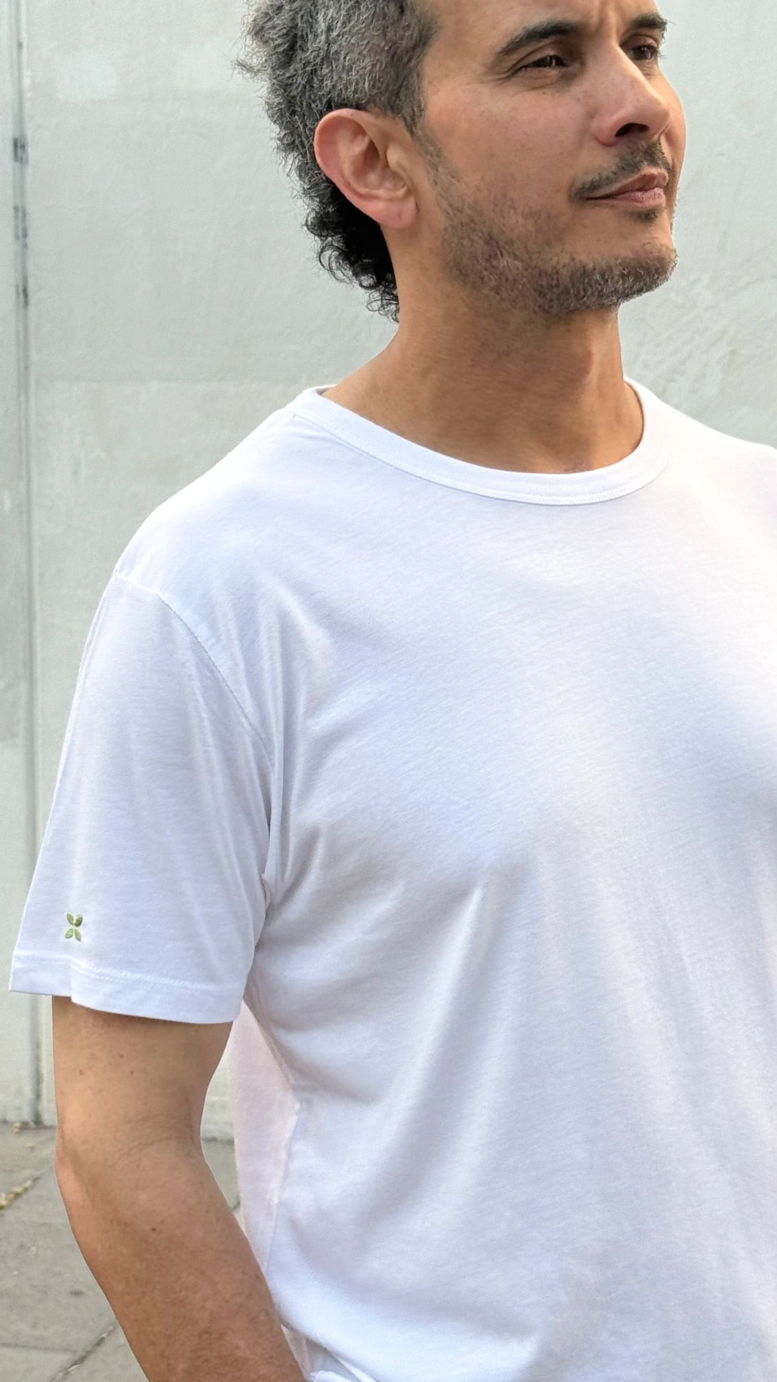 Camiseta de algodón orgánico y bambú blanca - ecoology