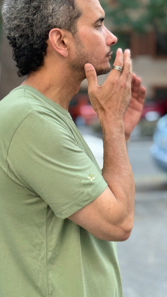 Camiseta verde claro de algodón orgánico y bambú - ecoology