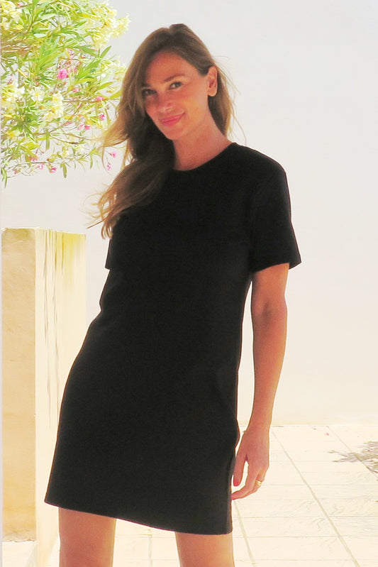 Vestido negro de algodón orgánico