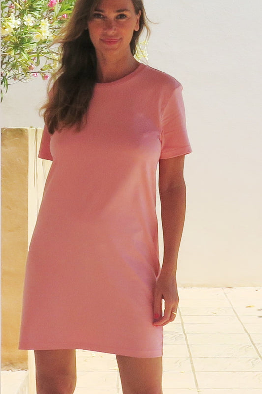Vestido rosa de algodón orgánico