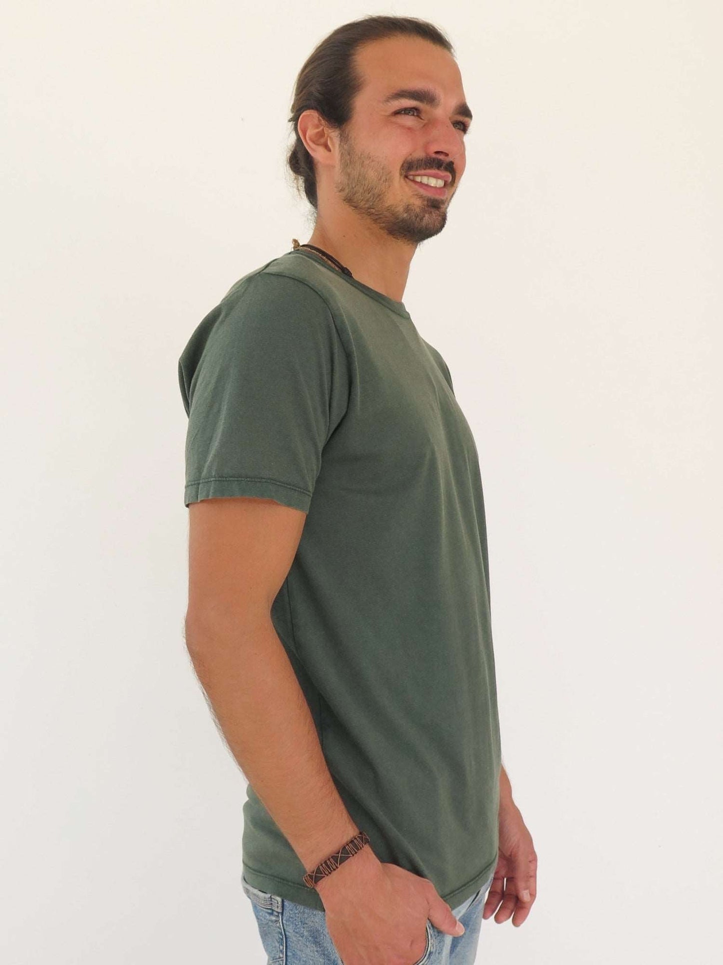Camiseta verde de algodón orgánico
