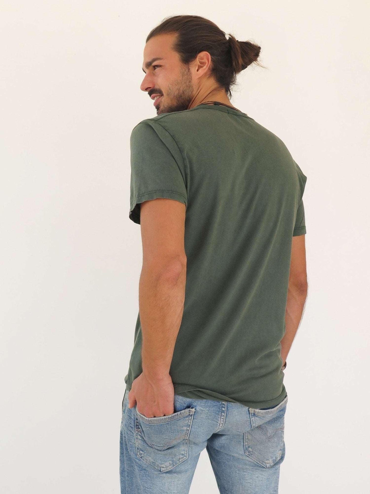 Camiseta verde de algodón orgánico